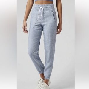 ATHLETA Cabo Linen Jogger pants, Blue, Size 6P